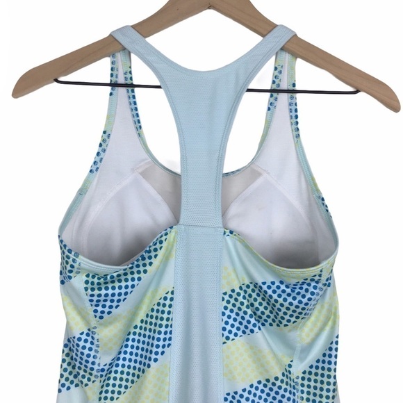 NIKE Dri Fit Tank Racerback Sports Bra Top Dots Workout Tennis Running Medium - Picture 4 of 14